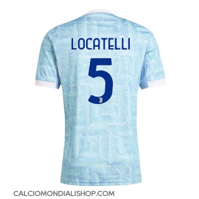 Maglie da calcio Juventus Manuel Locatelli #5 Seconda Maglia 2025-26 Manica Corta Maglie da calcio Juventus Manuel Locatelli #5 Seconda Maglia 2025-26 Manica Corta